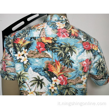 Camicia casual in cotone delle Hawaii Mens